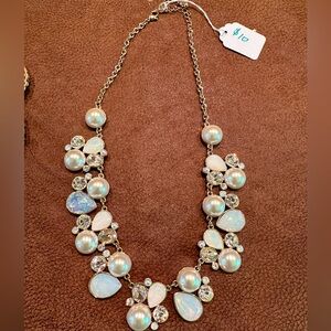 Faux pearl necklace